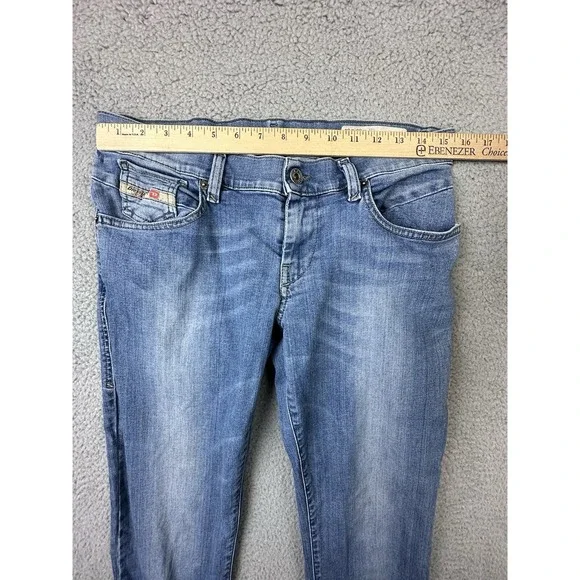 DIESEL Jeans Womens 30x34 (32) Getlegg Slim-Skinny 0884X Stretch Jeans Raw Hem - Picture 11 of 16